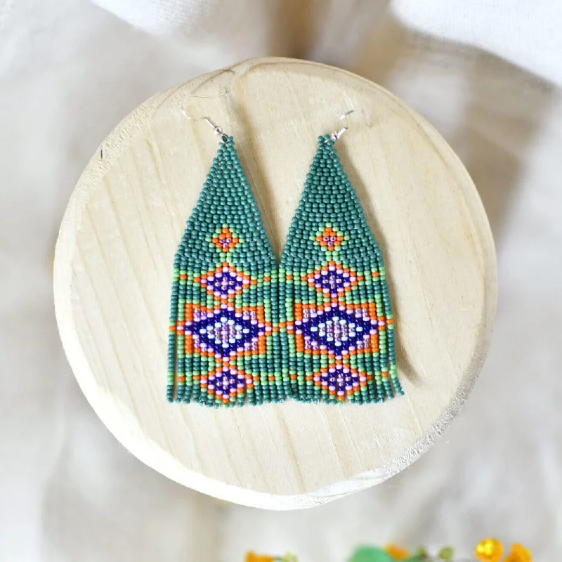 Thin bead earrings-Ayin Harah