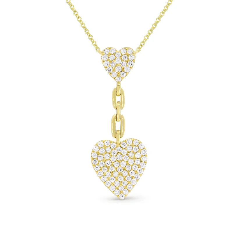 Round pendant necklaces-0.55Ct Diamond Necklace In 14K Yellow Gold