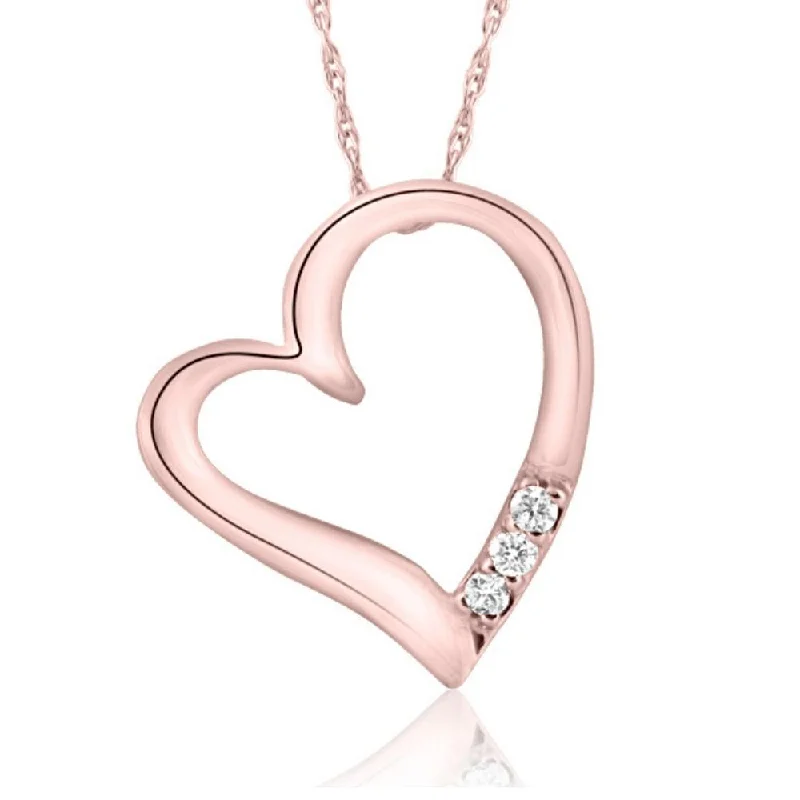 Fine art necklaces-VS Diamond Pendant Heart Shape Necklace Lab Grown