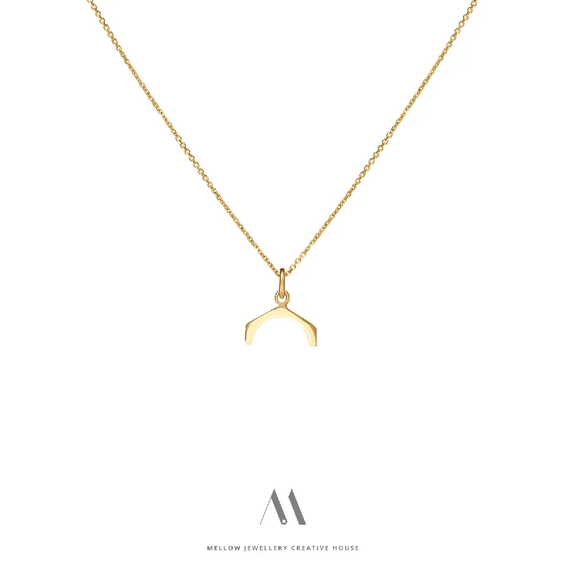 Clean cross necklaces-14k solid gold necklace N4/Au018