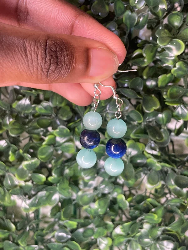 Rover weave earrings-Blue is my my earrings