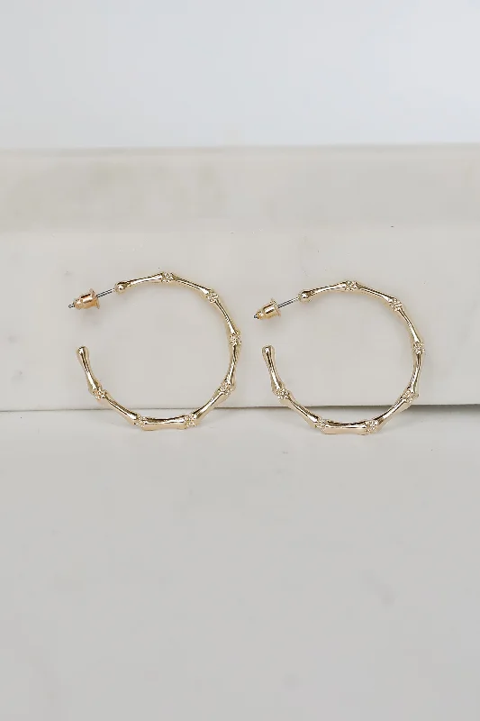 Shiny silver earrings-Heidi Textured Hoop Earrings