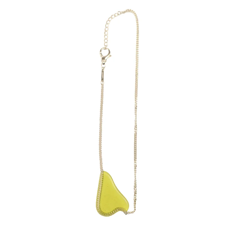 High bar necklaces-Vanessa Schindler Chain Necklace-Single Shp - Green Yellow