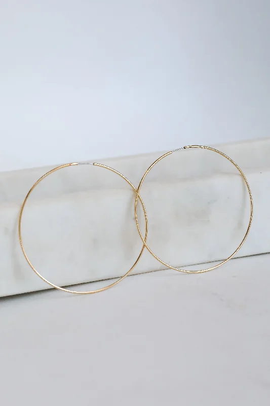 Thin hoop earrings-Sloane Large Hoop Earrings