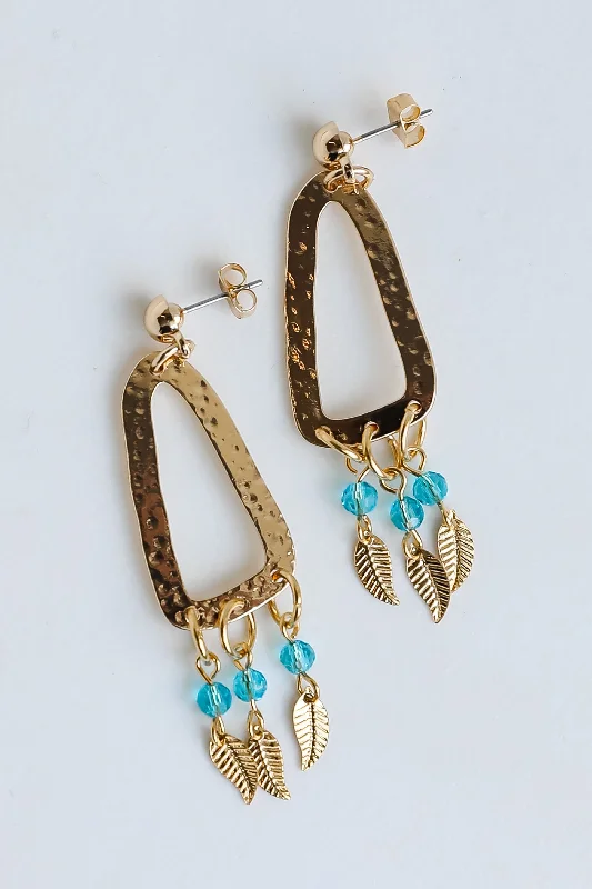 Bear wing earrings-Ivy Gold Statement Drop Earrings