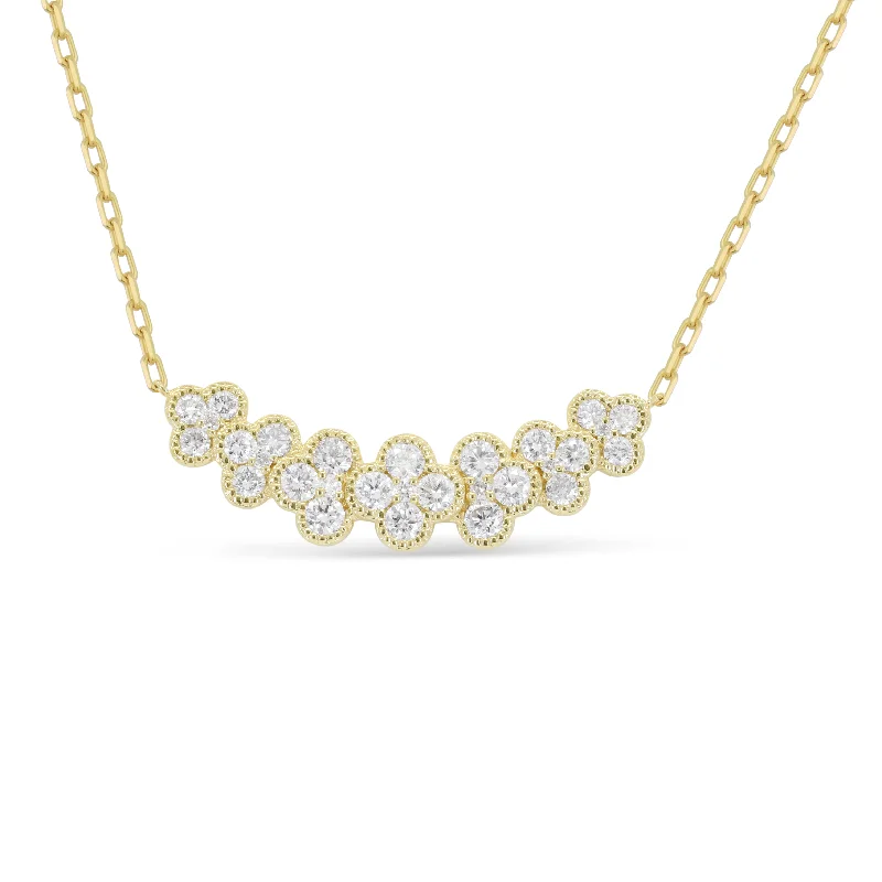 Fine thread necklaces-1.09Ct Diamond Necklace In 14K Yellow Gold