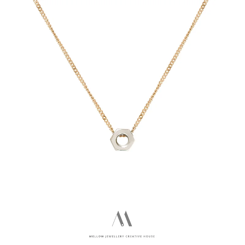 High shine necklaces-14k solid gold necklace N4/Au004