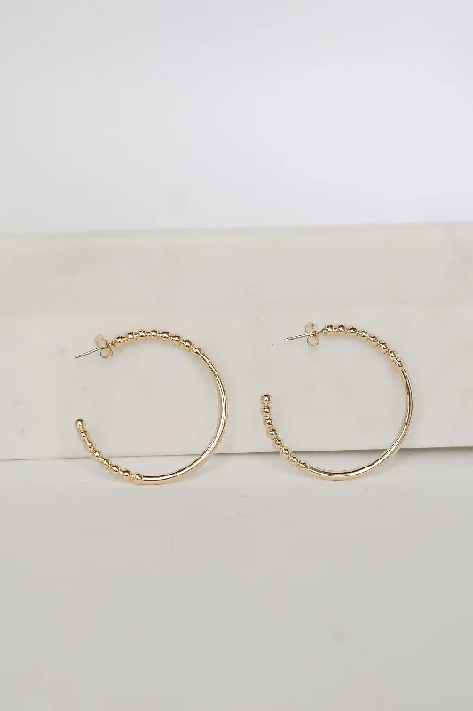 Swirl drop earrings-Eden Gold Hoop Earrings