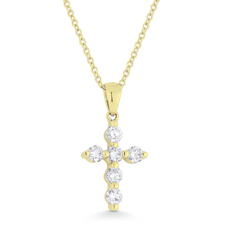 Triple birthstone necklaces-0.38Ct Diamond 16"pendant Necklace In 14K Yellow Gold