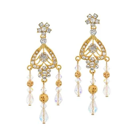 Swirl shape earrings-Iridescent Chandelier Earrings