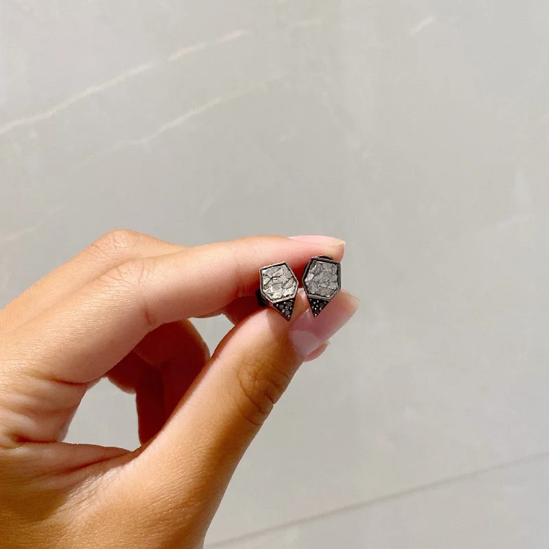 Rover weave earrings-LUCA STONE STUD EARRINGS