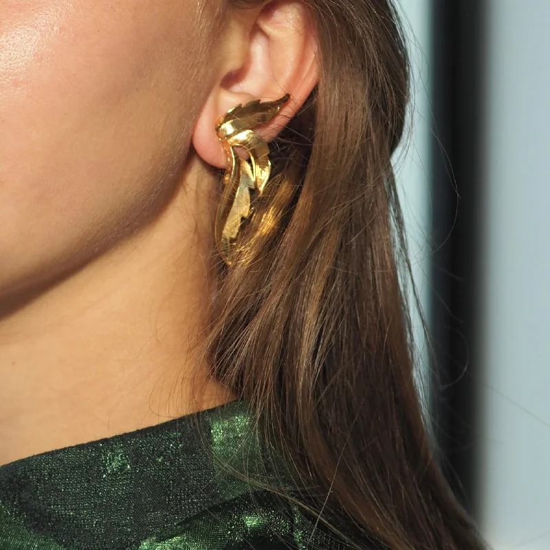 Thick bar earrings-ROSIE MISMATCHED FLORAL EARRINGS