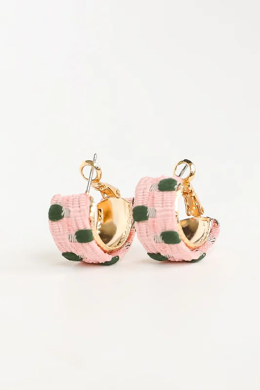 Agate earrings-FINAL SALE - Molly Polka Dot Mini Hoop Earrings