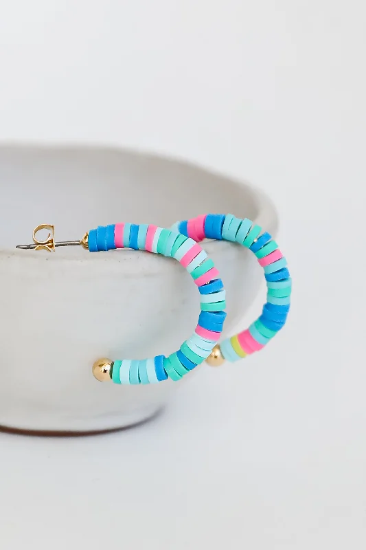 Fine thread earrings-FINAL SALE - Lexi Beaded Hoop Earrings