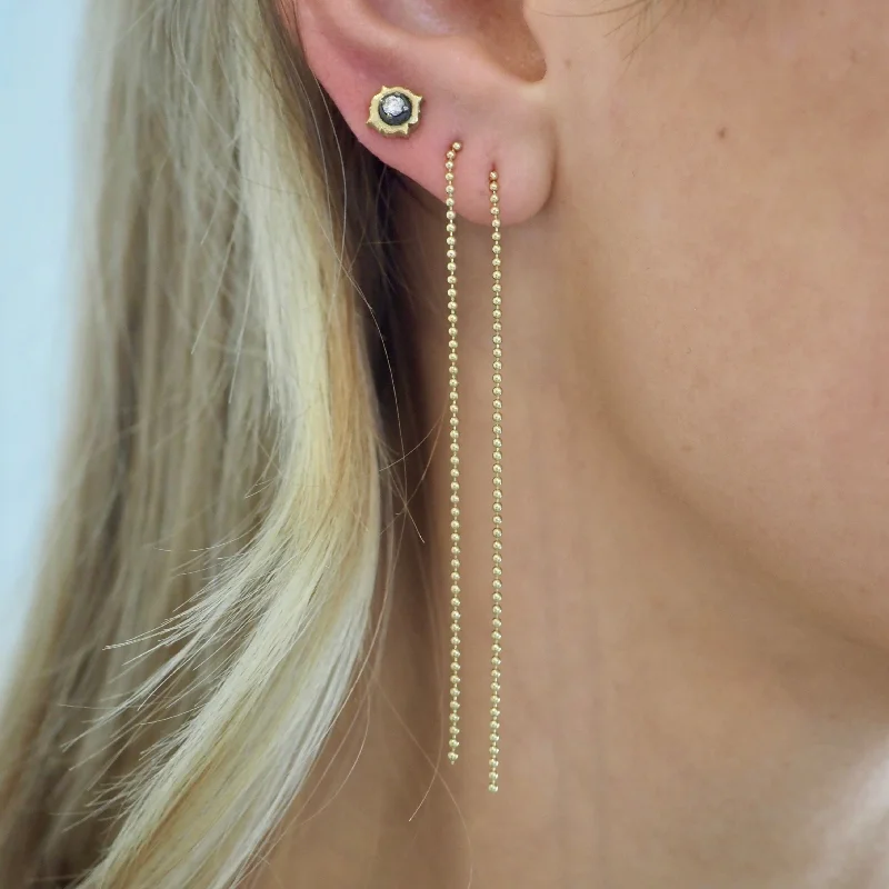 Thin hoop earrings-ASHLEY CHAIN DROP EARRINGS