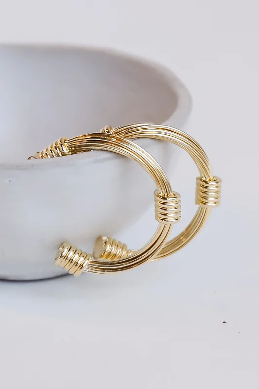 Cultured pearl earrings-Alaya Gold Hoop Earrings