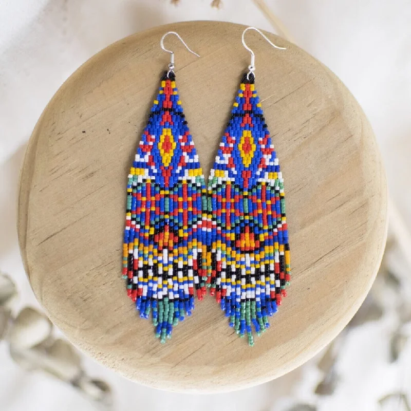 Bloom pattern earrings-Calaverita De Azucar