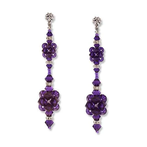 Moon themed earrings-3" Purple Rock Candy Earrings