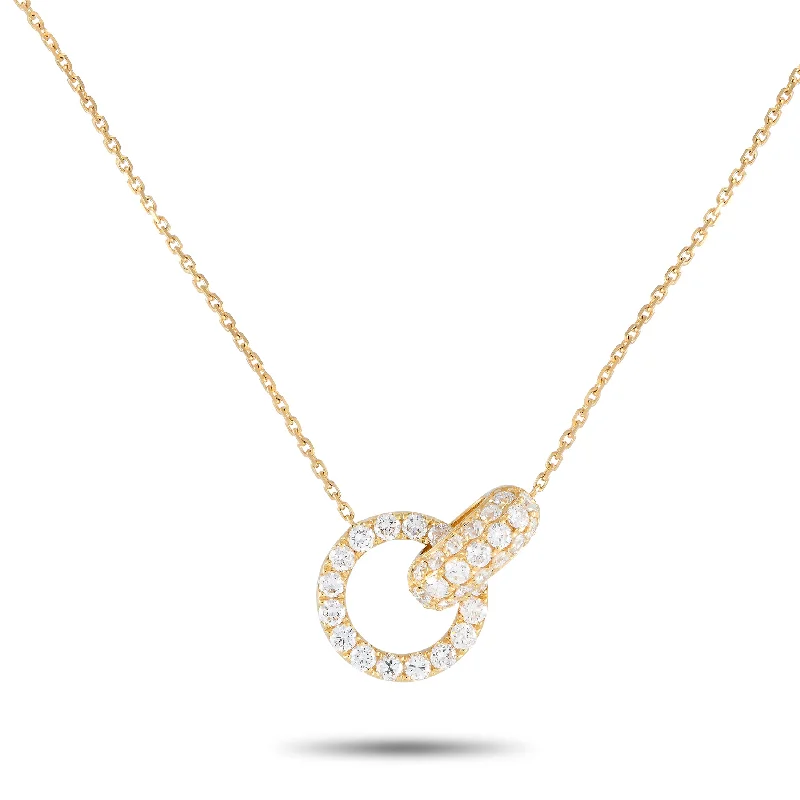 Quirky bead necklaces-LB Exclusive 18K Yellow Gold 1.00ct Diamond Necklace ANK-13478-Y