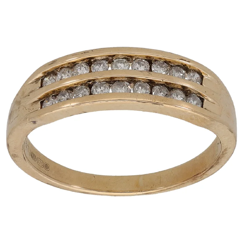 Bead pile rings-9ct Gold 0.23ct Diamond Dress/Cocktail Ring Size K