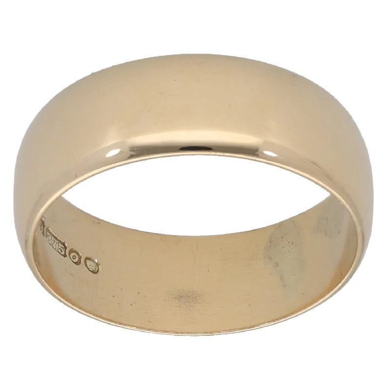 Pure band rings-9ct Gold Plain Wedding Ring Size Q