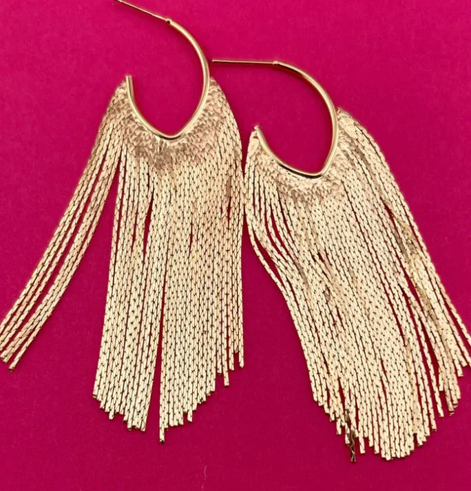 Bent drop earrings-High Standards Earrings