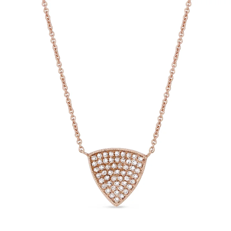 Fine art necklaces-0.11Ct Diamond 18"necklacein 14K Rose Gold