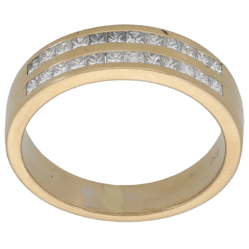 Multi-stone rings-18ct Gold 1.20ct Diamond Half Eternity Ring Size O