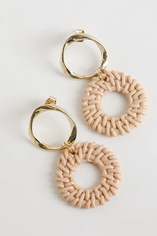 Worn flair earrings-FINAL SALE - Brielle Natural Drop Earrings