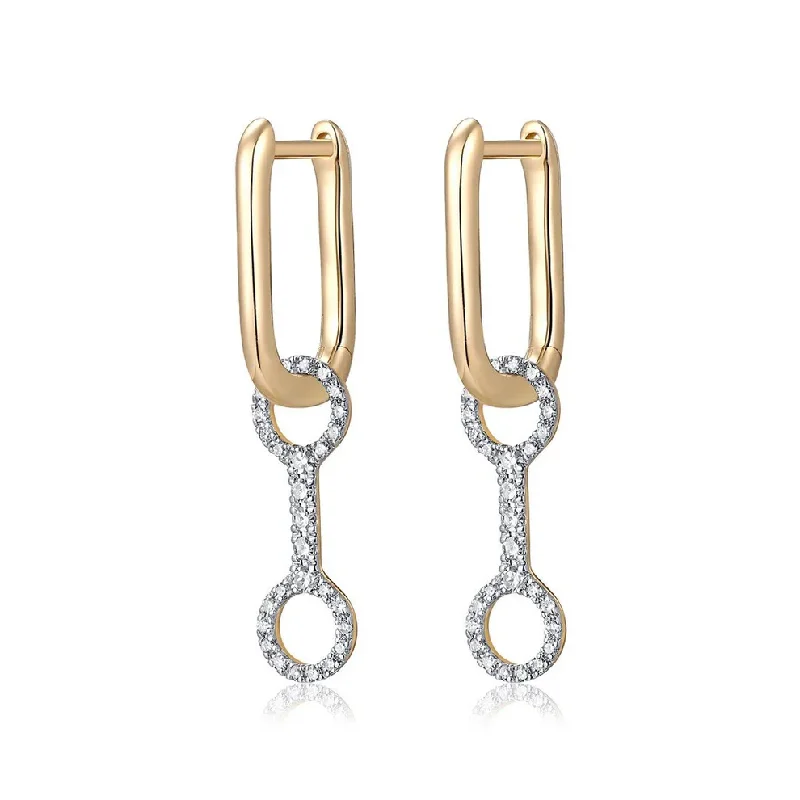 High shine earrings-DAYNA OVAL DROP EARRINGS