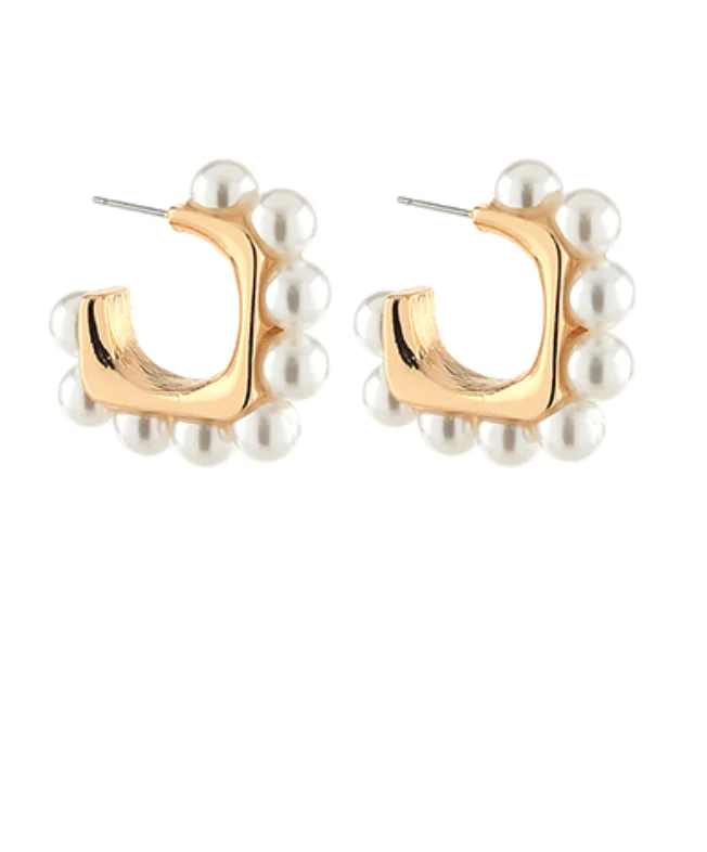 Ten-tier earrings-Clarisa Pearl Earrings