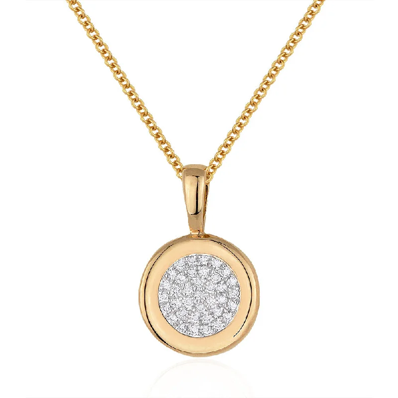 Ruby drop necklaces-0.08Ct Diamond 16"pendant Necklace In 14K Rose Gold