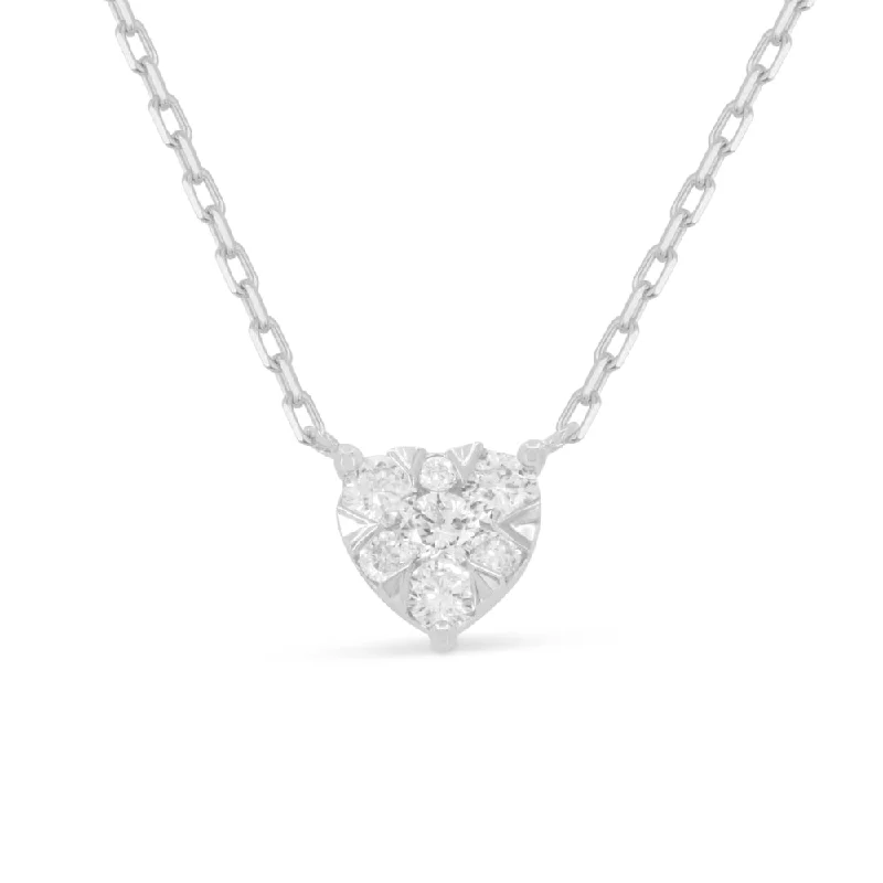 Cool wood necklaces-0.29Ct Diamond Necklace In 14K White Gold