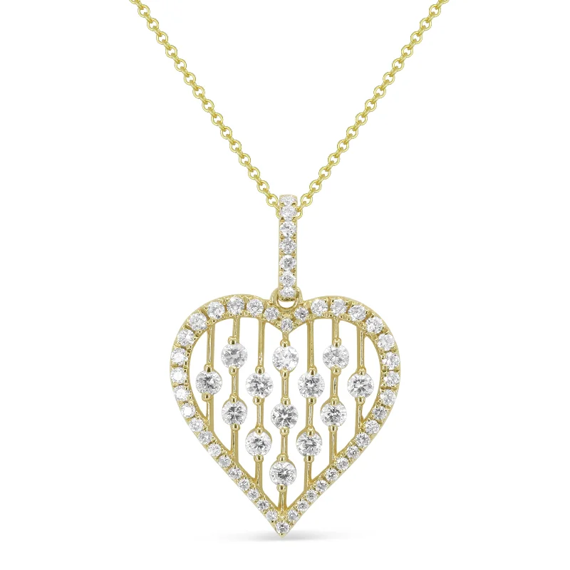 Knot-style necklaces-0.54Ct Diamond Necklace In 14K Yellow Gold