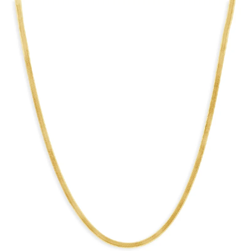 Quirky bead necklaces-14k Yellow Gold 3.2MM Herringbone Necklace Women's 18" Chain