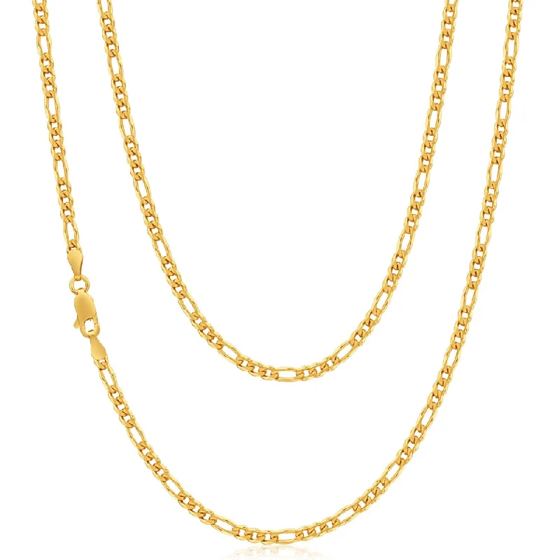 Fine thread rings-9ct Yellow Solid Gold Alluring Figaro Chain