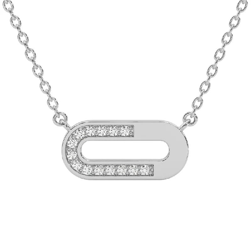 Fold knot necklaces-Diamond Paper Pendant 14k Gold 18" Necklace Lab Grown 1/2" Wide