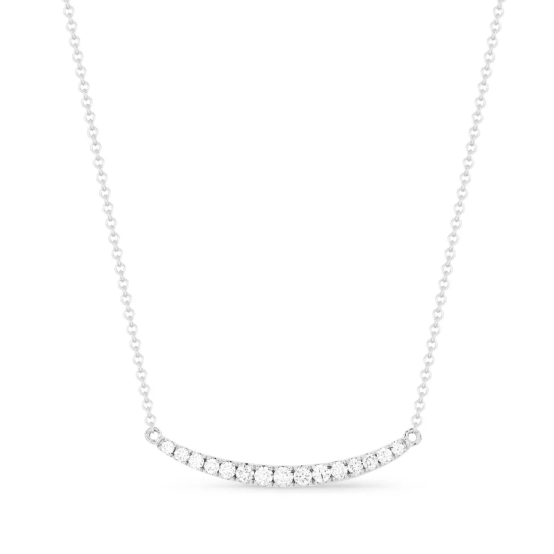 Thick weave necklaces-0.24Ct Diamond 18"necklacein 14K White Gold