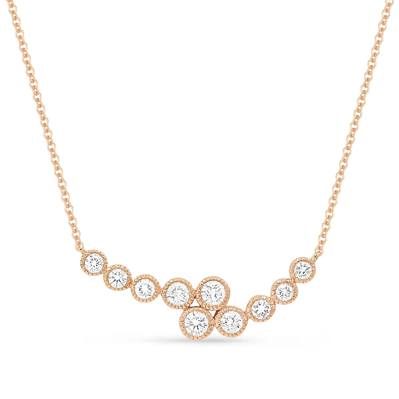 Soft stretch necklaces-0.53Ct Diamond 18"necklacein 14K Rose Gold