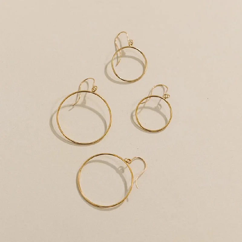 Broad hoop earrings-Open Circle Hoop Earrings