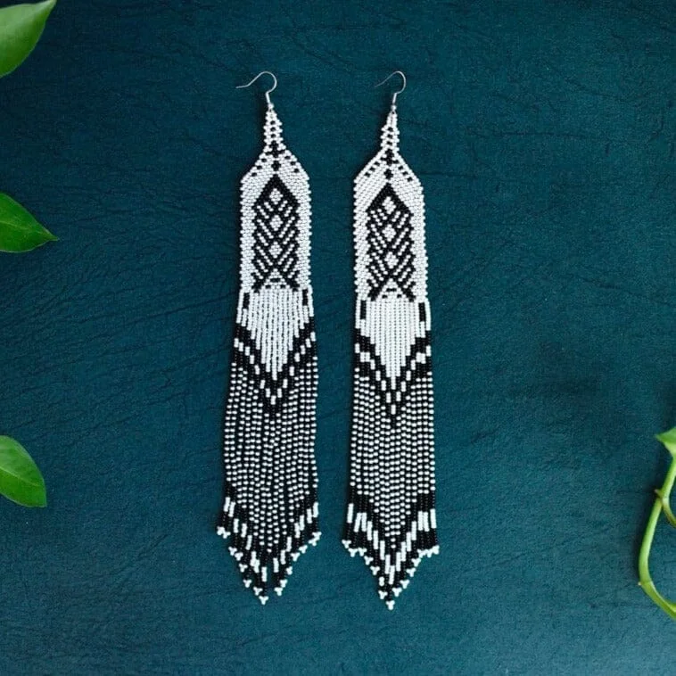 Bead-twisted earrings-Cascadas