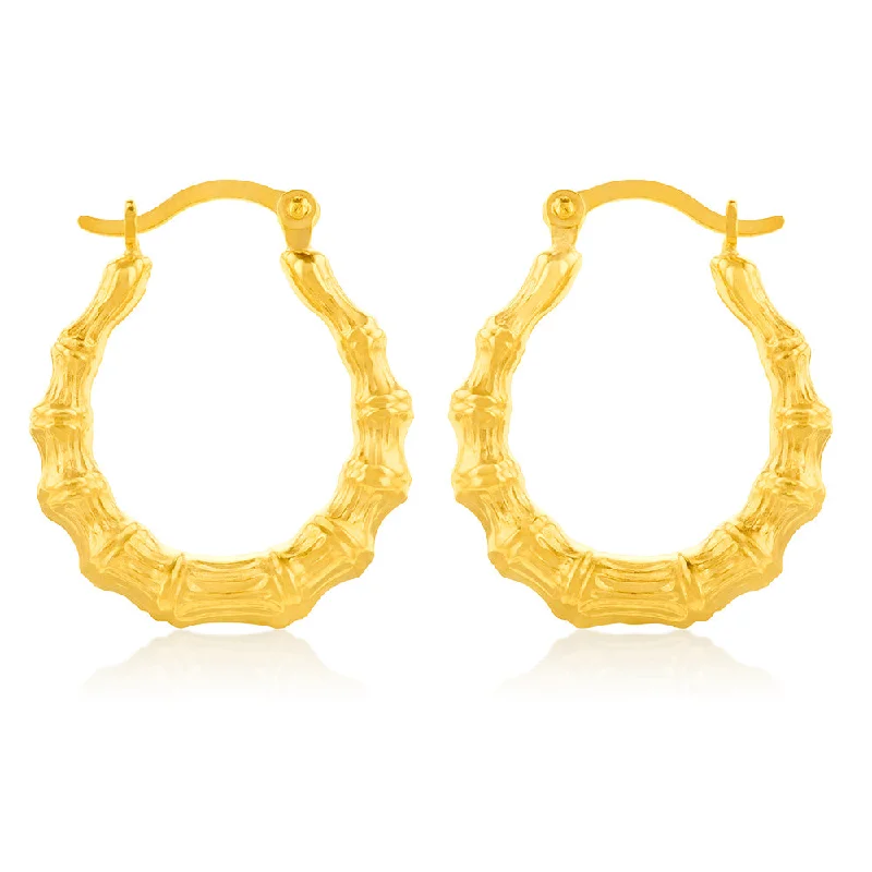 Swirl shape rings-9ct Yellow Gold Silverfilled Fancy Light Hoop Earring