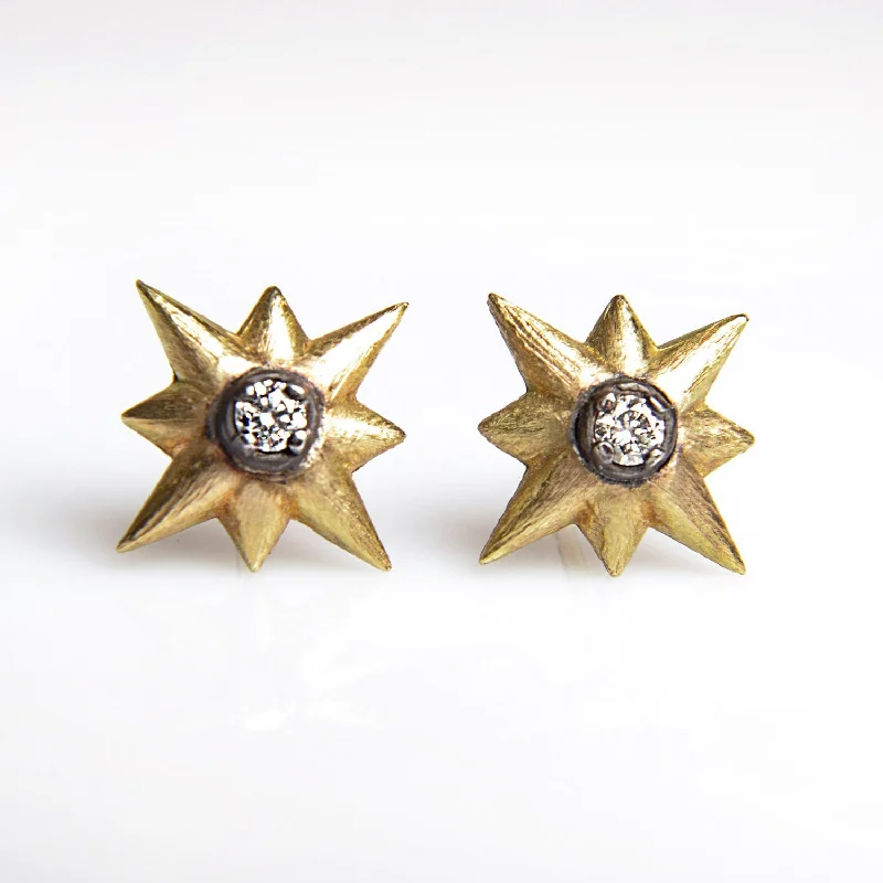 Worn medallion earrings-MARLEE JADE BURST STUD EARRINGS