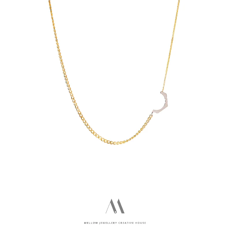 Tide wave necklaces-14k solid gold Diamonds necklace N4/Au43