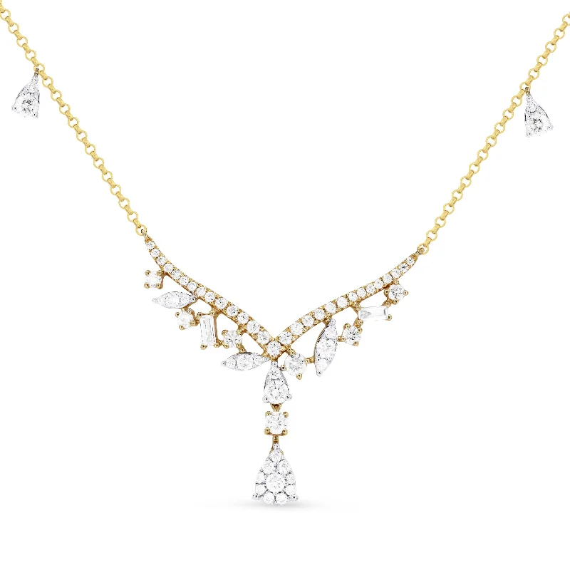 Timeless locket necklaces-0.86Ct Diamond 18"necklacein 14K Yellow Gold