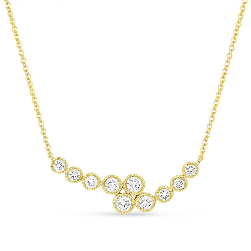 Aged bronze necklaces-0.49Ct Diamond 18"necklacein 14K Yellow Gold