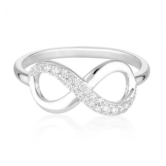 Pure modern rings-Georgini Sterling Silver Zirconia Forever Infinity Ring