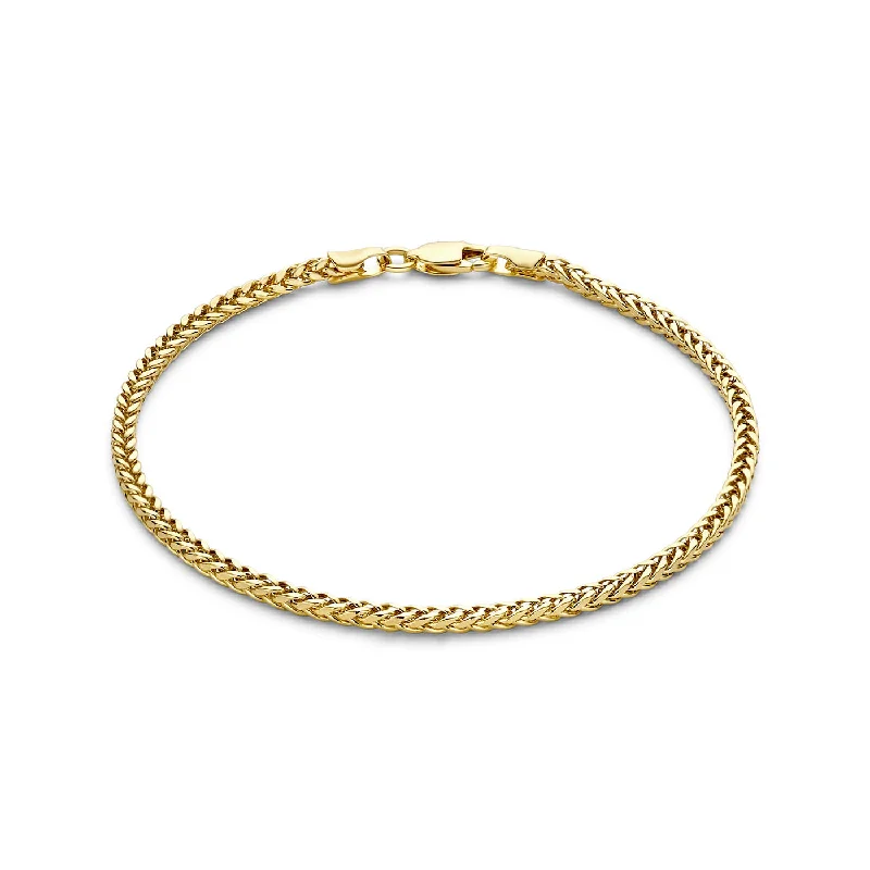 Smooth metal bangles-Aidee Sharla 14 karat gold link bracelet