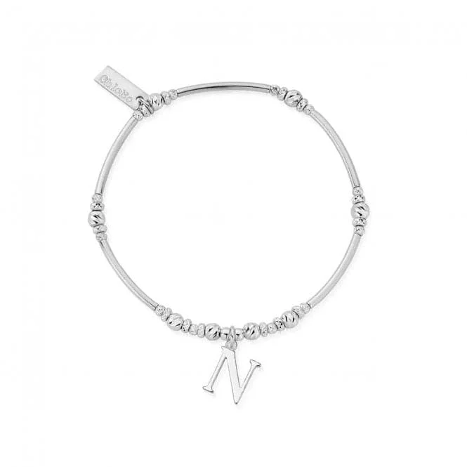 Swirl shape bangles-Iconic Initial Bracelet - Letter N