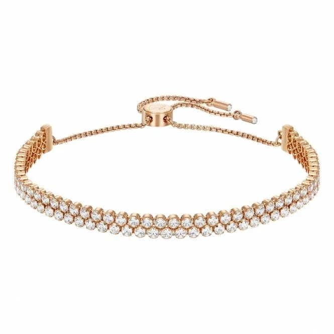 Flax thread bangles-Swarovski Subtle Bracelet Rose Gold-tone Plated 5224182